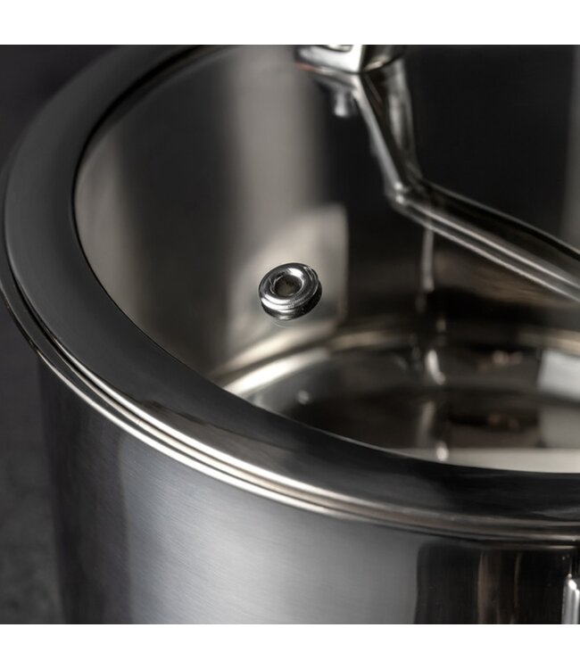 MADAME COCO ELENA STAINLESS STEEL SAUCE PAN w/LID 1900 ml