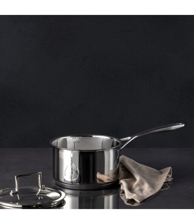 MADAME COCO ELENA STAINLESS STEEL SAUCE PAN w/LID 1900 ml