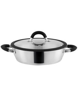 MADAME COCO COLIN STAINLESS STEEL SHALLOW POT w/LID 2700 ml