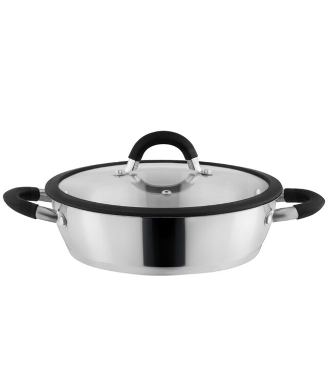 MADAME COCO COLIN STAINLESS STEEL SHALLOW POT w/LID 2700 ml