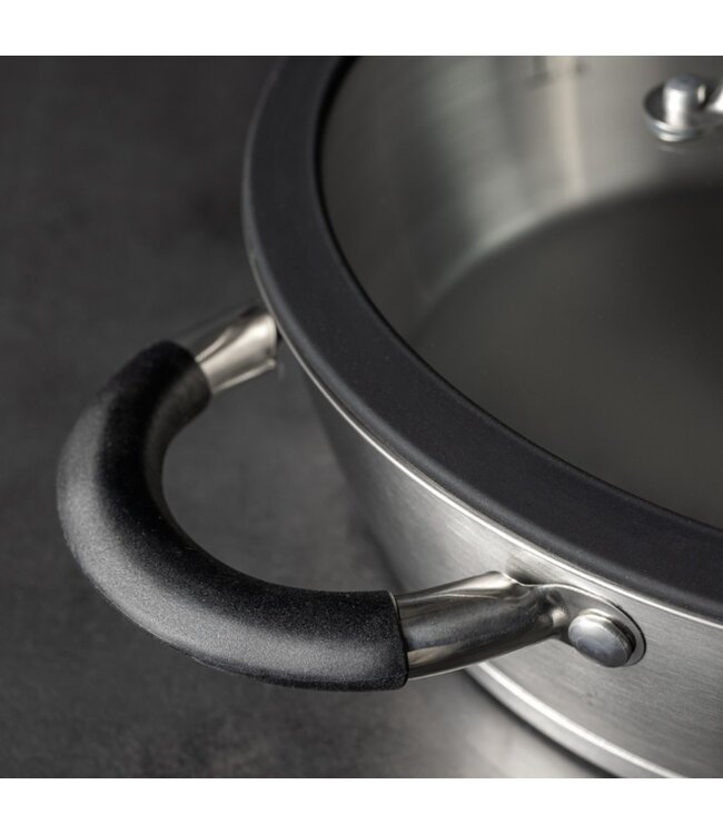 MADAME COCO COLIN STAINLESS STEEL SHALLOW POT w/LID 2700 ml