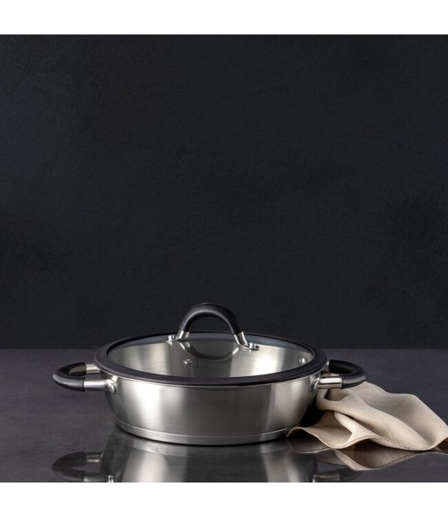 MADAME COCO COLIN STAINLESS STEEL SHALLOW POT w/LID 2700 ml