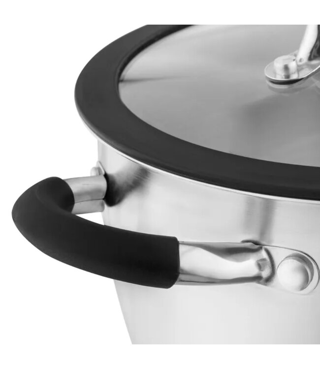 MADAME COCO COLIN STAINLESS STEEL SHALLOW POT w/LID 2700 ml