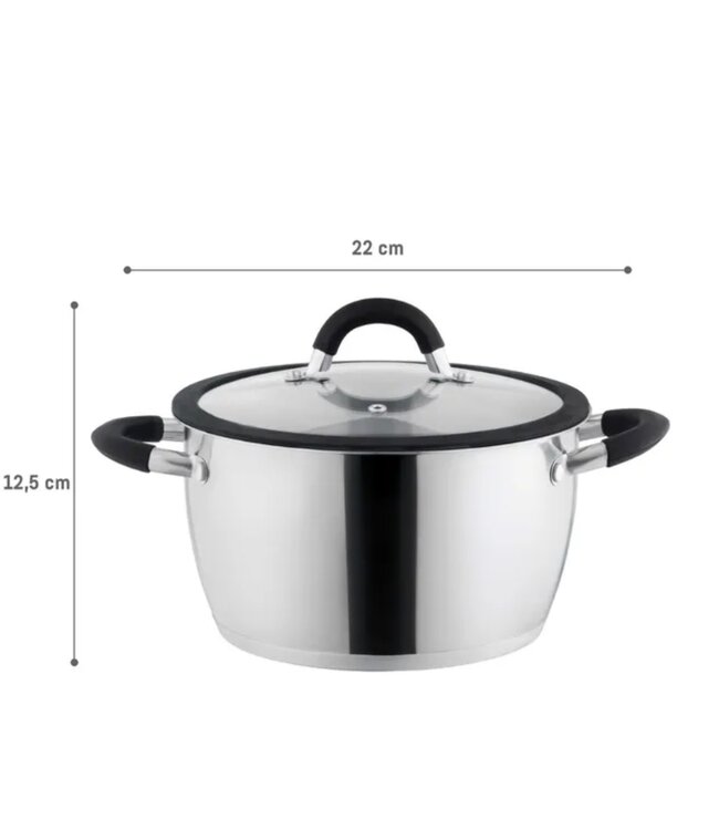 MADAME COCO COLIN STAINLESS STEEL DEEP POT w/LID 4450 ml