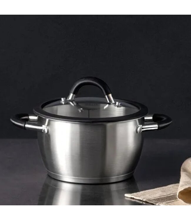 MADAME COCO COLIN STAINLESS STEEL DEEP POT w/LID 2450 ml