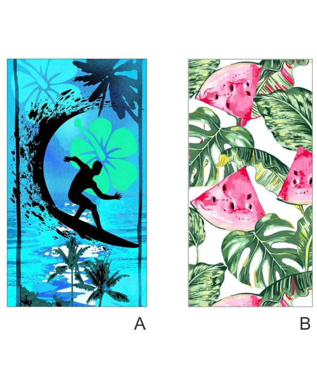 LAUREN TAYLOR ASSORTED PRINTED BEACH TOWELS 28X55"