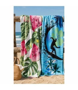 LAUREN TAYLOR ASSORTED PRINTED BEACH TOWELS 28X55"