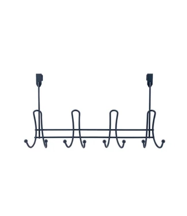 STUDIO 707 4 TRIPLE HOOK OVER THE DOOR HOOKS  SATIN NICKEL 18.5" X10.5" X5" IN