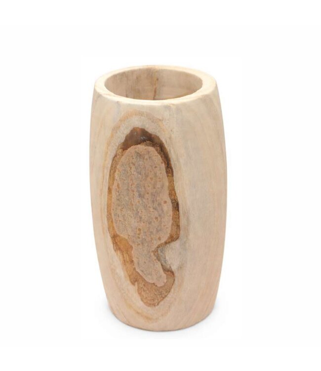 ARTISINAL WOOD VASE 14"x6"