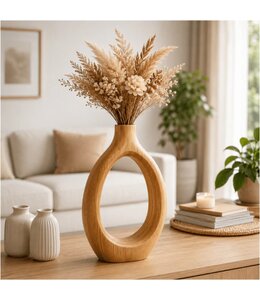 NATURAL WOOD BUD VASE 8"x2"x18"