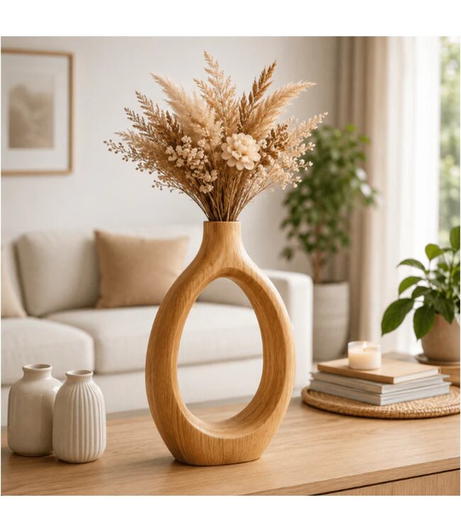 NATURAL WOOD BUD VASE 8"x2"x18"