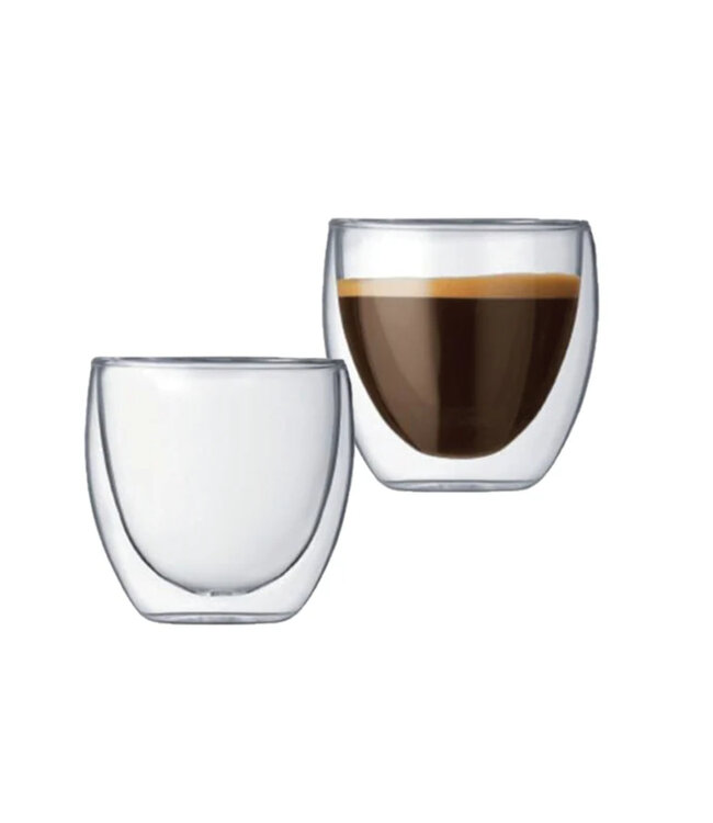 A LA CUISINE 2Pk DOUBLE WALLED GLASS CUP - 150ML