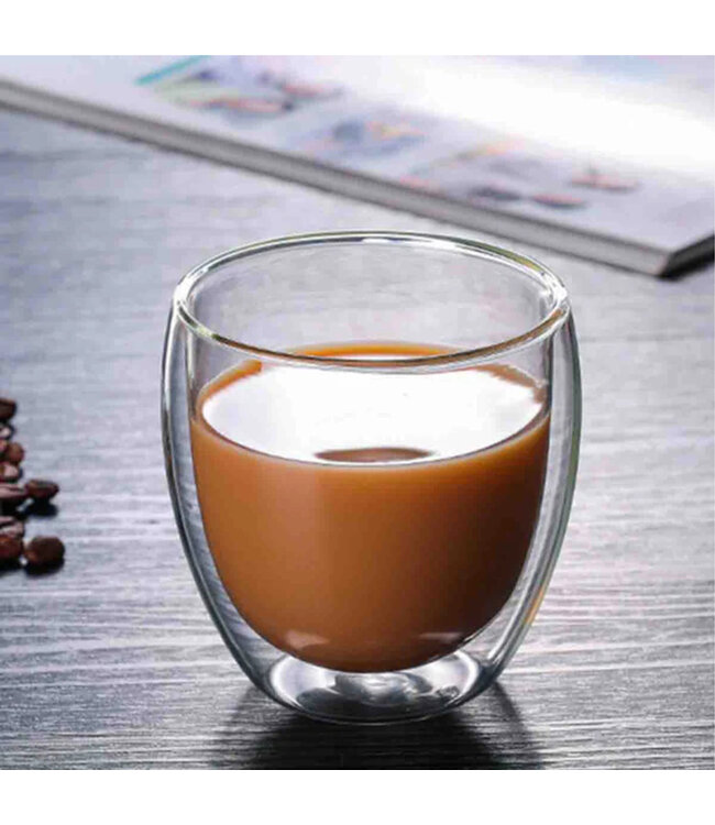 A LA CUISINE 2Pk DOUBLE WALLED GLASS CUP - 150ML