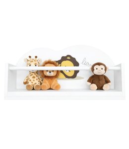 mari & mac DECORATIVE WHITE WALL SHELF LION 20"x5"x9"