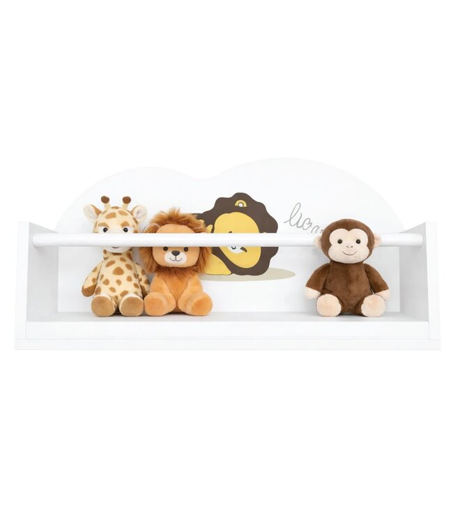 mari & mac DECORATIVE WHITE WALL SHELF LION 20"x5"x9"