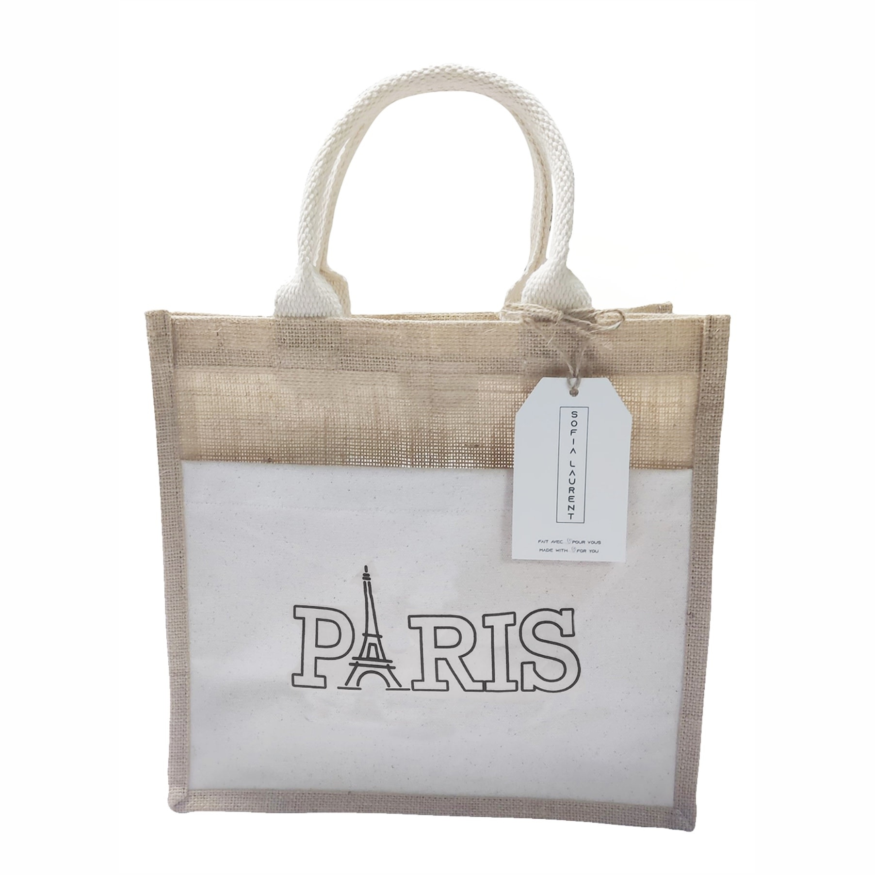 Jute Toto Bag (Monaco Blue OR Monaco Black OR Paris) - Sale