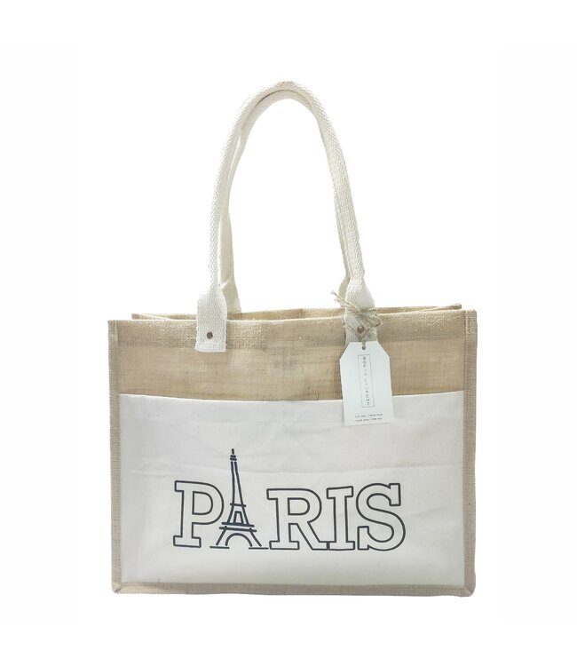 JUTE TOTO BAG (Monaco Blue OR Monaco Black OR Paris)
