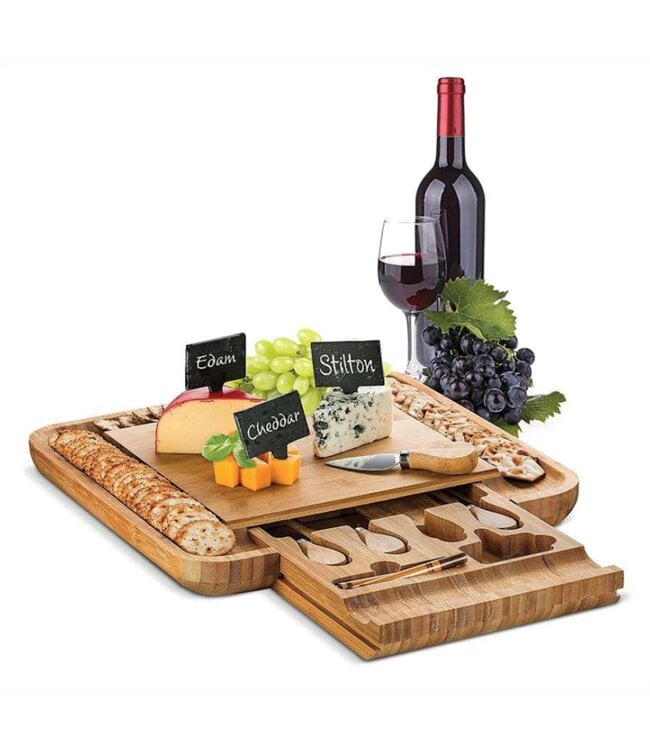 A LA CUISINE BAMBOO CHEESE & CHARCUTERIE BOARD 13X13X1.6"
