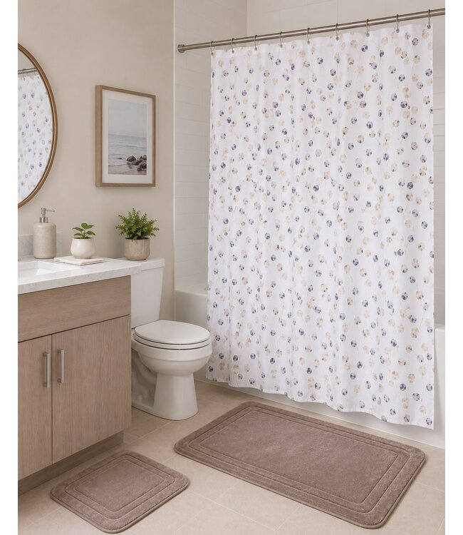 4PC BATH MAT SET 17X24” / 20X23” TAUPE