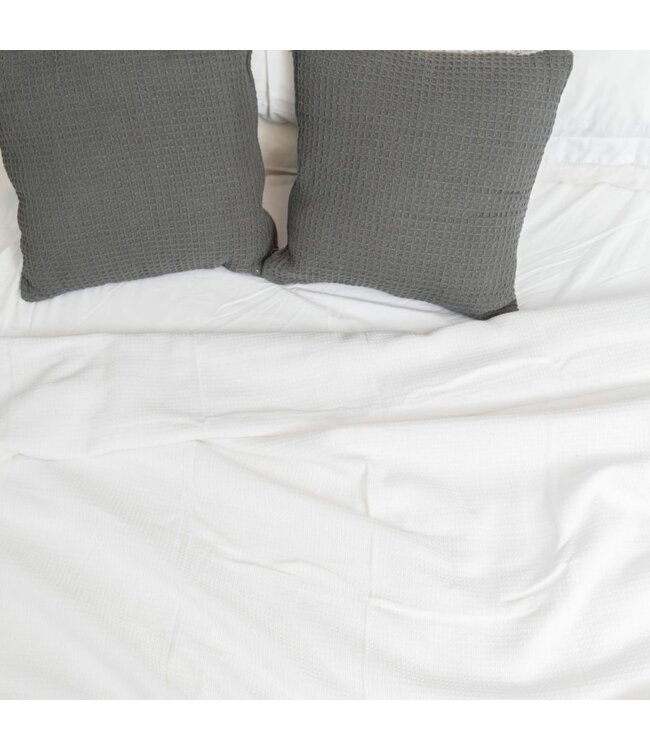 100% COTTON WAFFLE WEAVE HONEYCOMB BLANKET