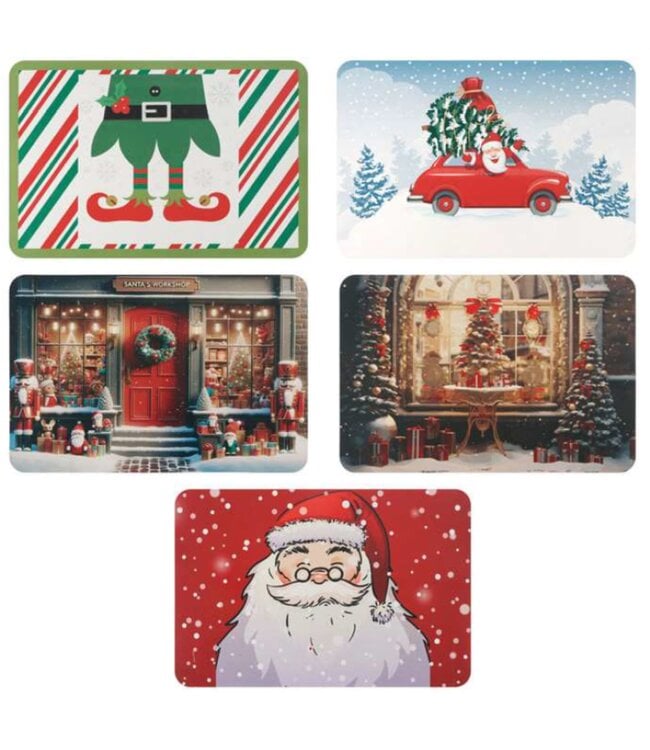 LAUREN TAYLOR CHRISTMAS DIATOM MAT w/RUBBER BACK AST 16x24"