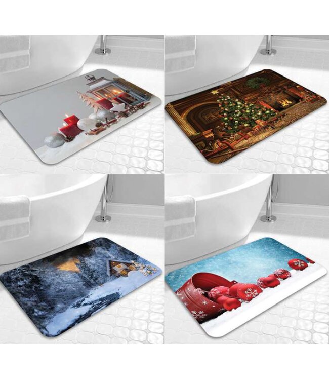 LAUREN TAYLOR CHRISTMAS DIATOM MAT w/RUBBER BACK AST 20x30"
