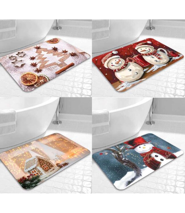 LAUREN TAYLOR CHRISTMAS DIATOM MAT w/RUBBER BACK AST 20x30"