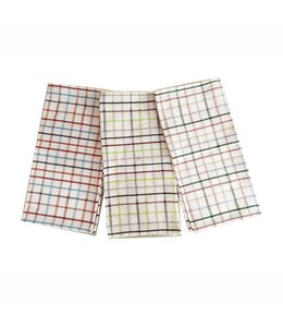 10pk MULTI CHECK WAFFLE DISH CLOTHS AST 13″x 13″