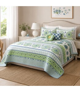 HAYLEY JUVENILE PRINTED QUILT SET MULTI