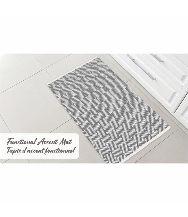 COTTON BLEND HAND WOVEN KITCHEN MAT 20X30"