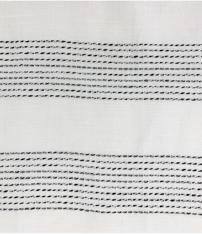 BAILEY 70/30% COTTON/POLY FABRIC SHOWER CURTAIN WHITE