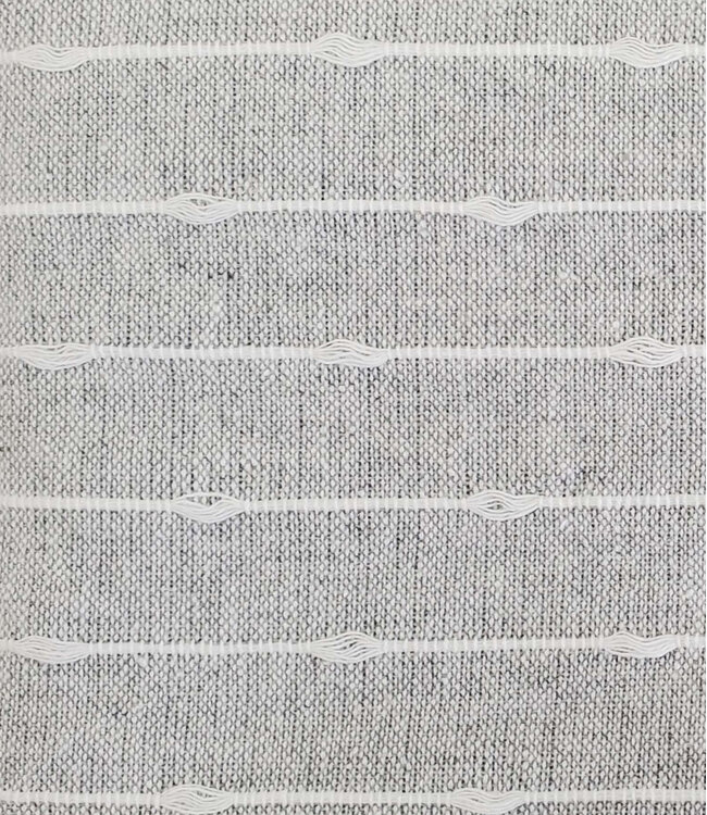 LAYLA 70/30% COTTON/POLY FABRIC SHOWER CURTAIN GREY