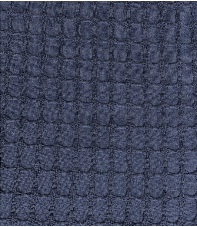 CAIRO 70/30% COTTON/POLY FABRIC SHOWER CURTAIN BLUE