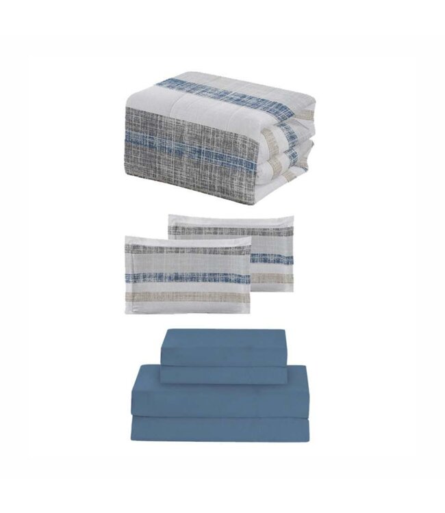 MICHEL COMFORTER SET BLUE