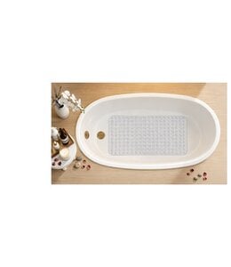 BUBBLE PEVA TUB MAT CLEAR 15″ x 27″