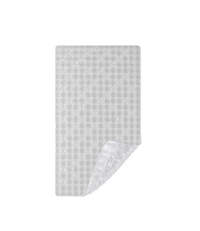 BUBBLE PEVA TUB MAT CLEAR 15″ x 27″