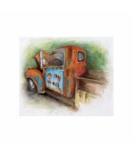 2Pk CUSHION COVERS 18x18" Old Truck art image