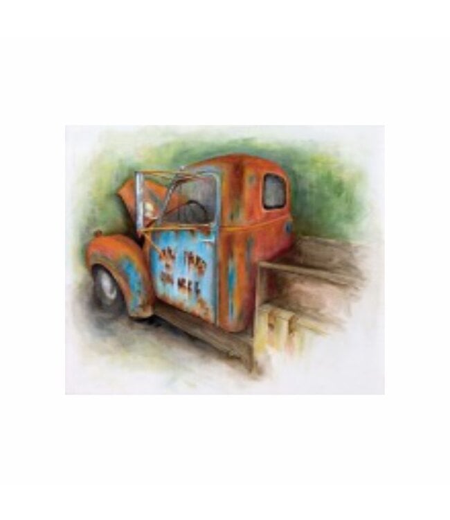 2Pk CUSHION COVERS 18x18" Old Truck art image