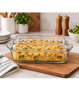 BORCAM BORO RECTANGULAR CASSEROLE w/LID 2.75L