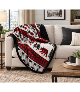 MONT BLANC VELOUR/SHERPA THROW AST 50x60"