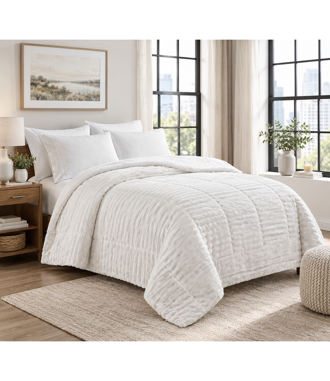ANTON TEXTURED VELOUR COMFORTER AST
