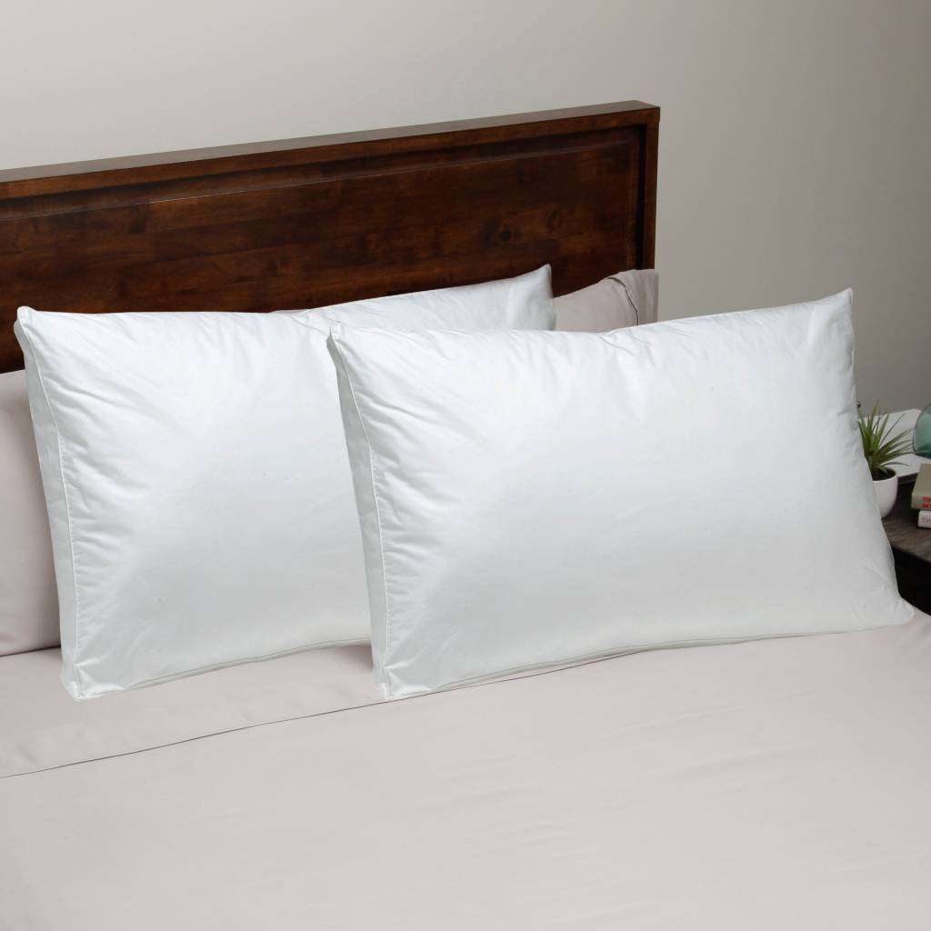 Lauren Taylor Twin Pack White Duck Feather Down Pillow Standard