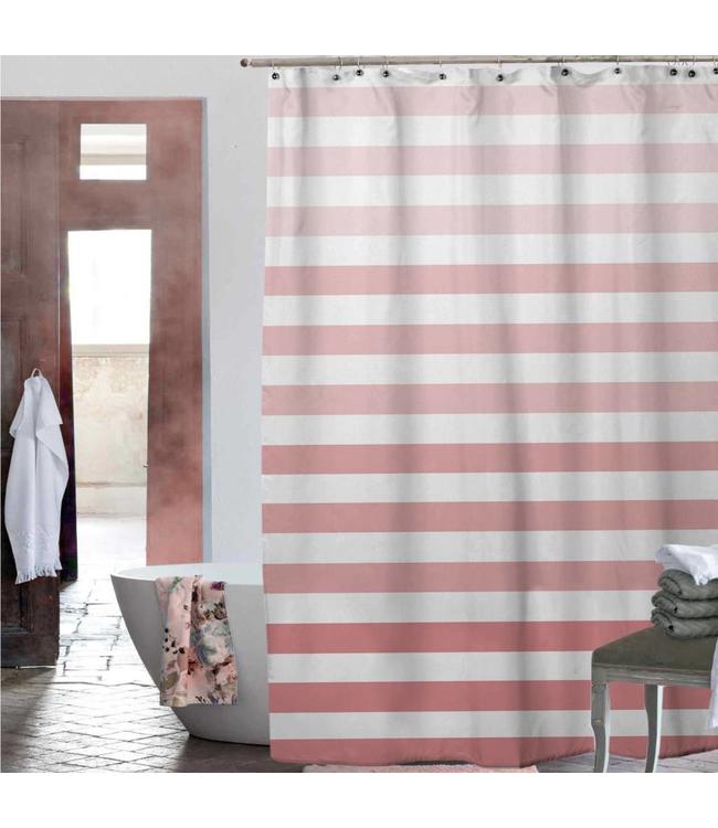 *CHIARA OMBRE STRIPE SHOWER CURTAIN CORAL 70X72 (MP24)