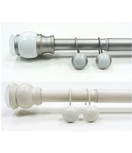 LAUREN TAYLOR CORAL SHOWER TENSION ROD 42-72