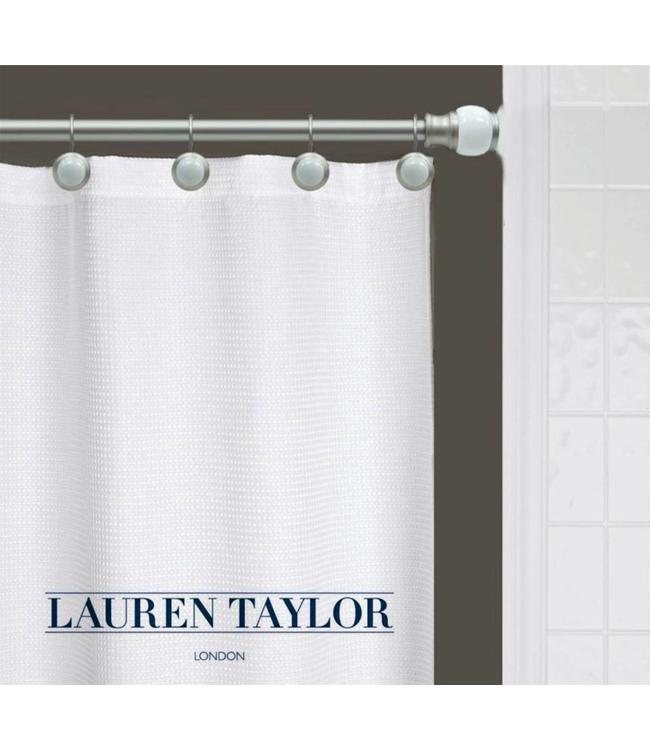 LAUREN TAYLOR CORAL SHOWER TENSION ROD 42-72 (MP6)