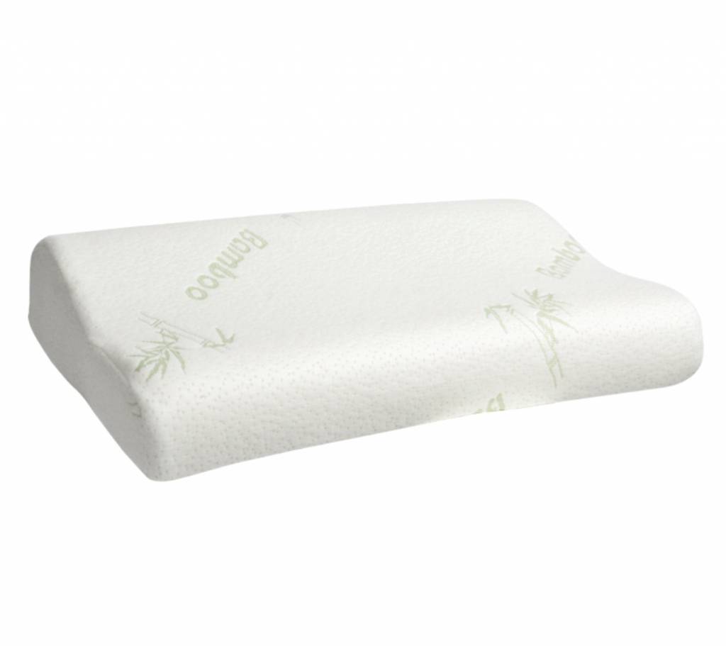 Bamboo Cover Contoured Memory Foam Pillow White 19x12 Mp10