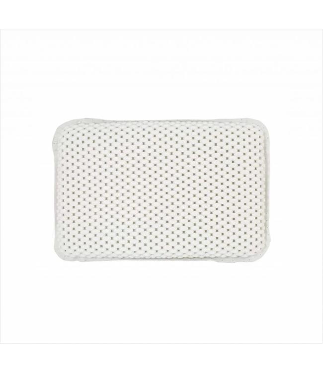 LAUREN TAYLOR BATH PILLOW w/SUCTION CUPS WHITE