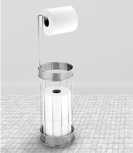 MAISON CONDELLE TOILET PAPER HOLDER & RESERVE STAINLESS STEEL (MP6)