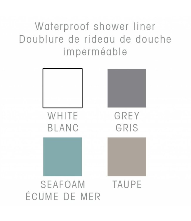 LAUREN TAYLOR *WATERPROOF FABRIC SHOWER CURTAIN LINER (MP12)