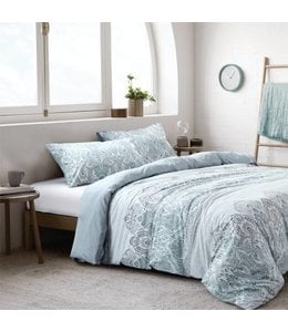 *MACKENNA COTTON 3PC DUVET COVER SET BLUE
